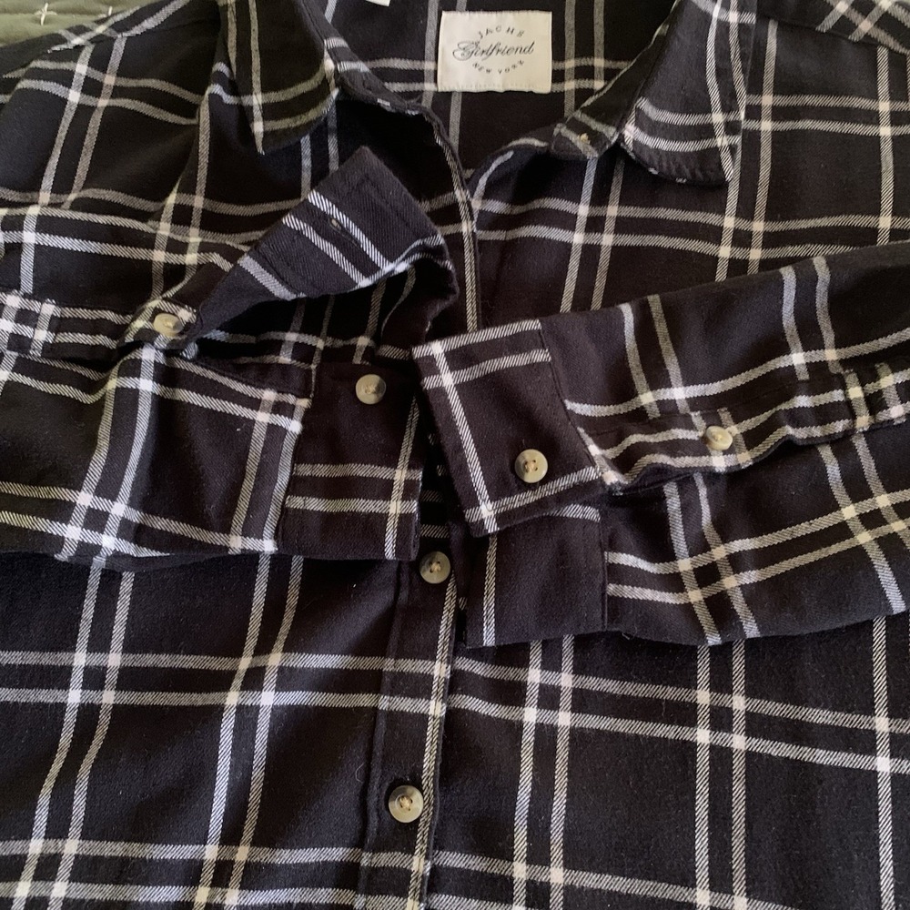 Jachs Girlfriend Ladies' Flannel Shirt, Black Womens XXL  excellent Cozy Cowgirl - Picture 12 of 14